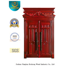 Classic Style Double Security Metal Door with Carving (m2-1015)